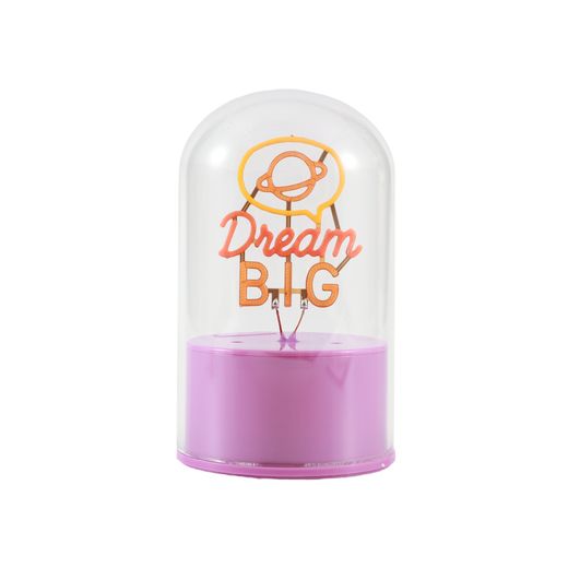 Lámpara Neón Giratoria Cúpula Dream Big Ideal para Regalo I Total