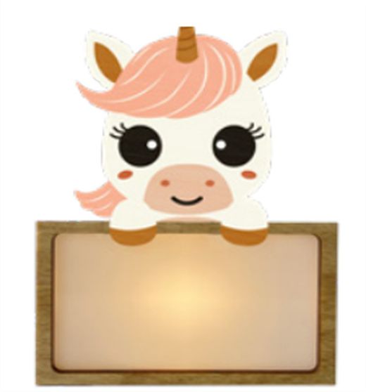 Lámpara Pequeña Unicornio Despierto Con Kit De Letras Nombre Personalizable Vintiun