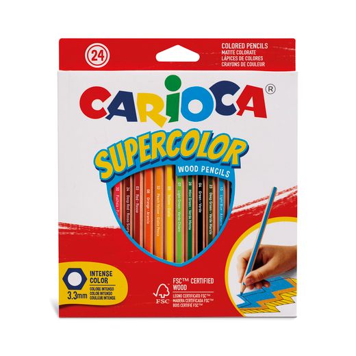 Lápices de Colores Supercolor Colores Intensos Caja 24 Colores Carioca