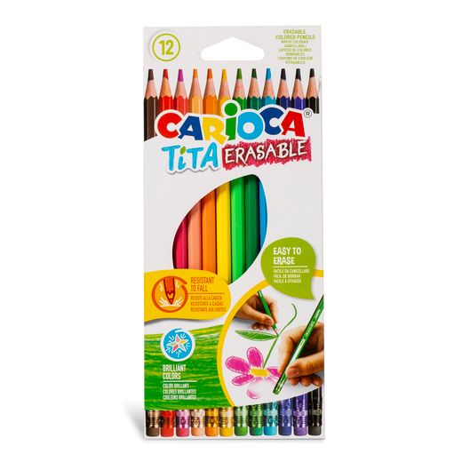 Lápices de Colores Tita Colores Clásicos Borrables Caja Carioca