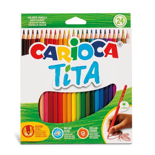 Lápices de Colores Tita Colores Clásicos Caja 24 Colores Carioca