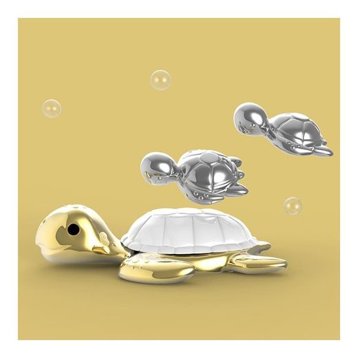 Llavero Animals Tortuga Familia Oro Metalmorphosis