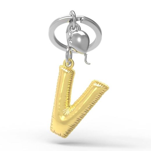 Llavero Original Abecedario Letra V Metalmorphose