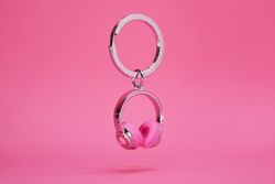 Llavero Original Auriculares Rosa Metalmorphose Idea Regalo