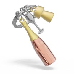 Llavero Original Champagne Rosé Metalmorphose Idea Regalo