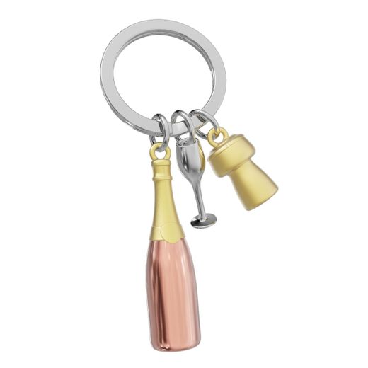 Llavero Original Champagne Rosé Metalmorphose Idea Regalo