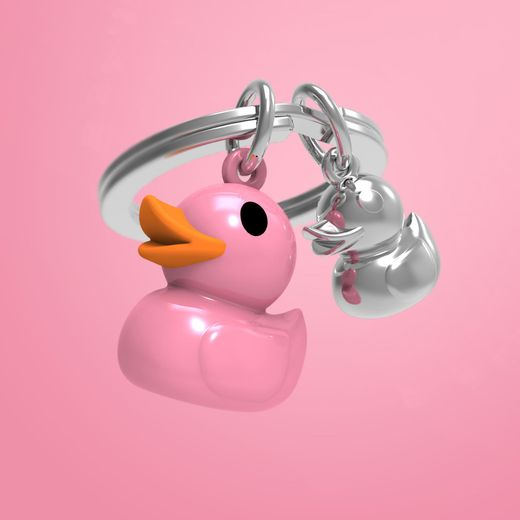 Llavero Original Pato Rosa Metalmorphose Idea Regalo
