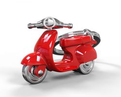 Llavero Original Scooter Rojo Metalmorphose
