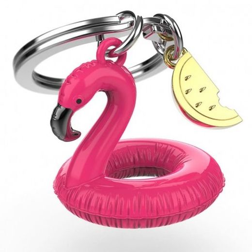 Llavero Original Summer Flotador Flamingo Metalmorphose