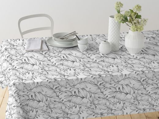 Mantel Algodón Antimanchas Cloe Negro 140x250 Resinado