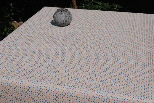 Mantel Algodón Antimanchas India Rosado 140x250 Resinado