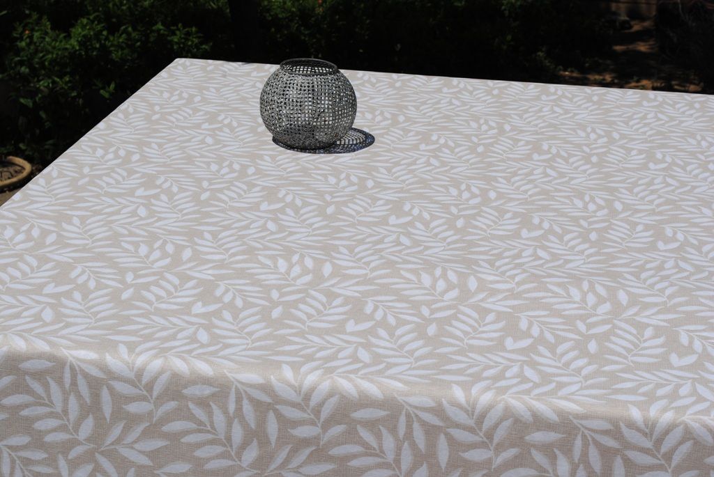 Mantel Algodón Antimanchas Patricia Beige 140X140 Resinado