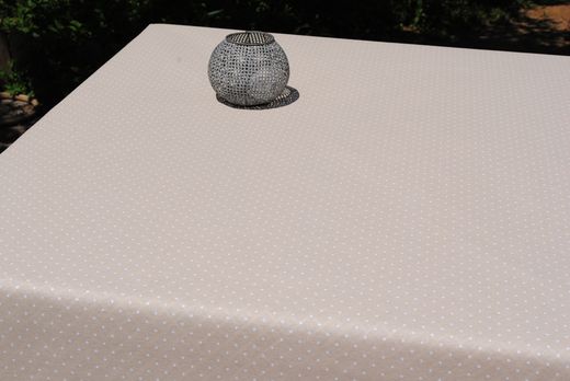 Mantel Algodón Antimanchas Plumeti Beig 140x250 Resinado