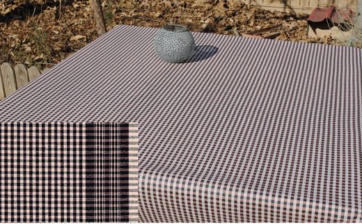 Mantel Algodón Antimanchas Xadres 140x250 Resinado