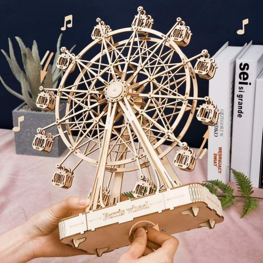 Maqueta 3D Escala Caja de Música Noria Ferris Wheel Robotime