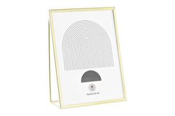 Marco foto metal cristal decorativo dorado 15x20