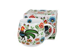 Taza Mug Ancho Pajaro Etnico Porcelana para Té e Infusion Porcelana Caja Ideal Regalo