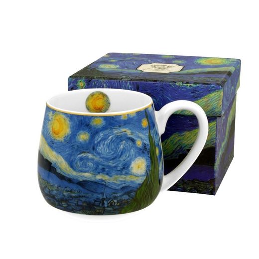 Mug Taza Ancho Noche Estrellada Van Gogh 43 Cl Porcelana Duo Art Gallery