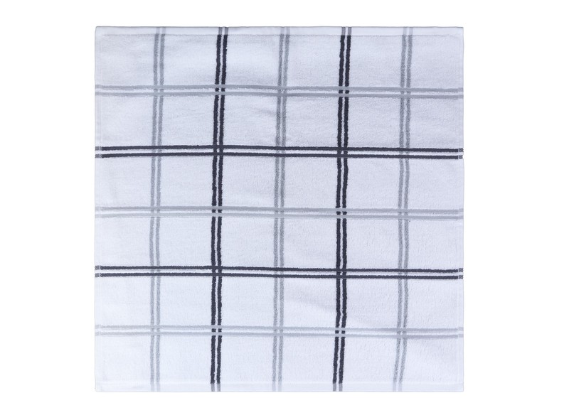 Paño de cocina 100% algodón 50x70 Diseño cuadros gris