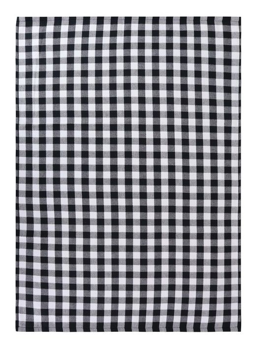 Paño de cocina algodón sarga Negro Pure Square Vichy 50x70