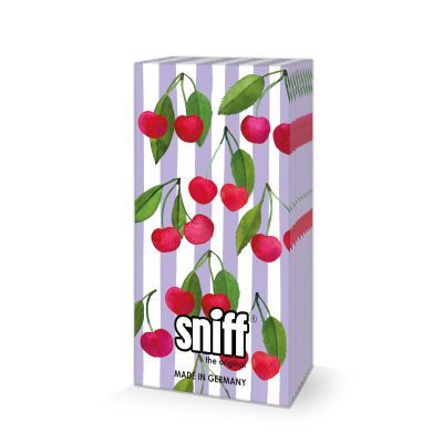 Pañuelos Papel Decorado Cerezas y Rayas Sniff PPD 20 uds Ideal Regalo