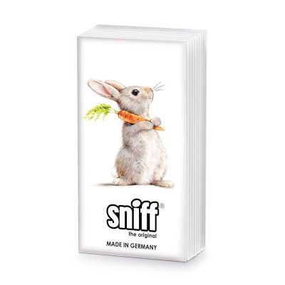 Pañuelos Papel Decorado Conejo y Zanahoria Sniff PPD 20 uds Ideal Regalo