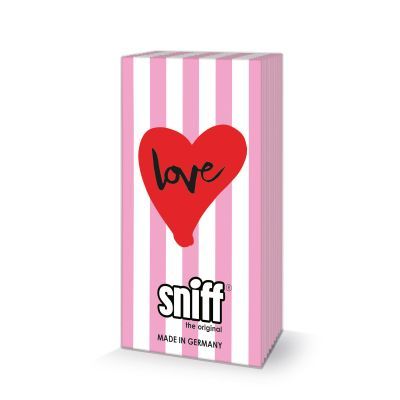Pañuelos Papel Decorado Love Rosa Sniff PPD 20 uds Ideal Regalo