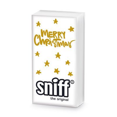 Pañuelos Papel Decorado Merry Christmas Dorado Sniff PPD 20 uds Ideal Regalo