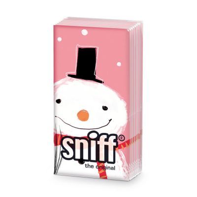 Pañuelos Papel Decorado Muñeco de Nieve Sniff PPD 20 uds Ideal Regalo