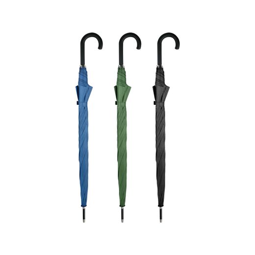 Paraguas Largo Hombre Auto Puño Curvo 75/8 Ø130cm