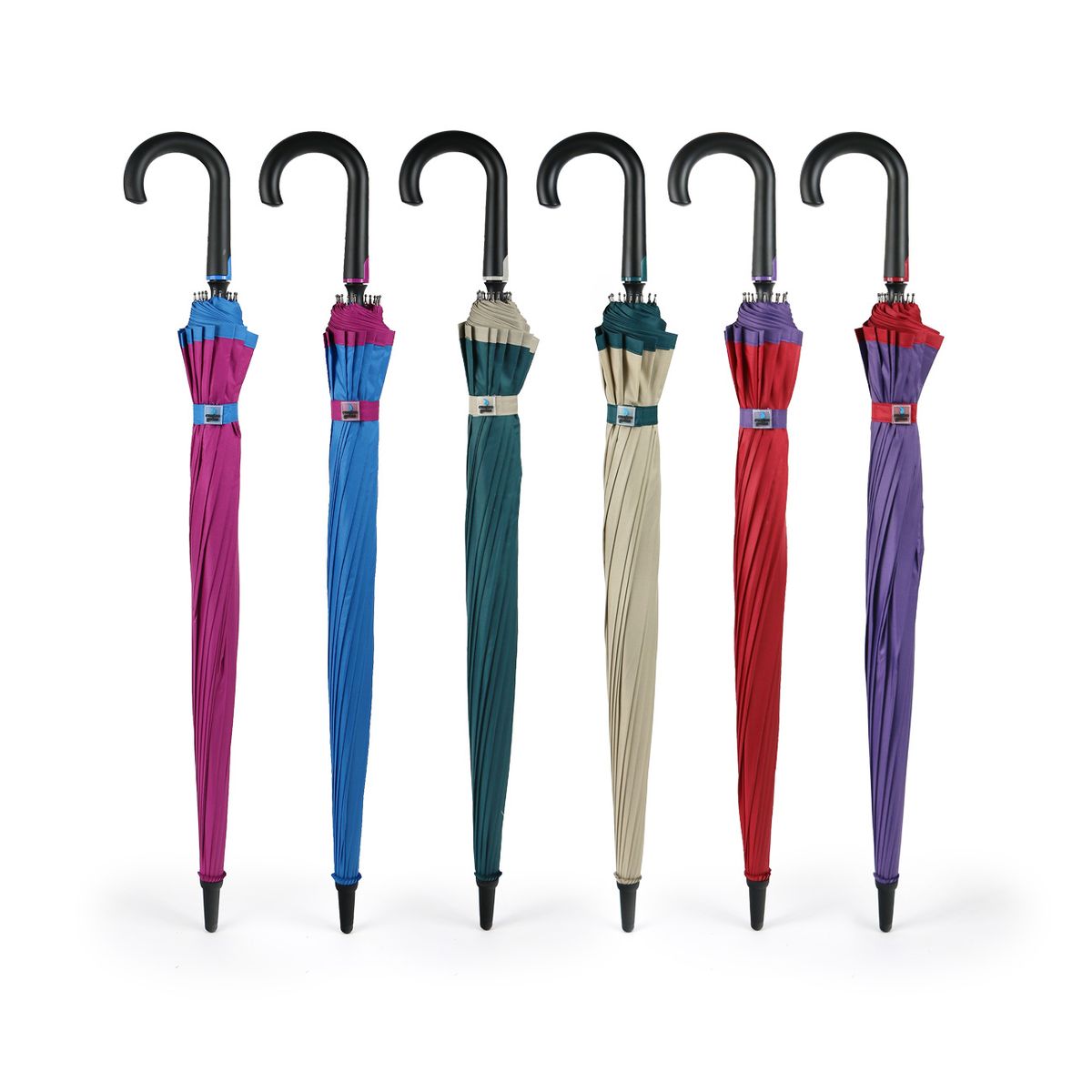 Paraguas Largo Mujer Auto 16 varillas elegir color al hacer pedido 65/16-Ø110cm