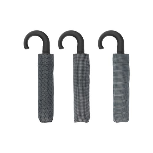 Paraguas Plegable Hombre Auto Puño curvo Estamp 54/8 3sec.Ø98cm Altura 34cm