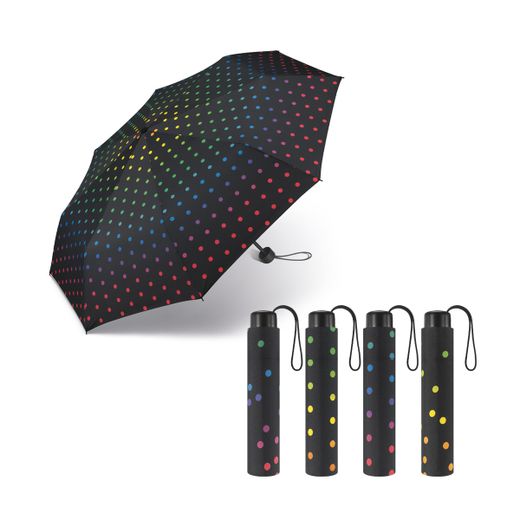 Paraguas Plegable Mujer Manual Rainbow Dots 54/8-3sec Ø94 cm Altura 24 cm elegir modelo al hacer pedido