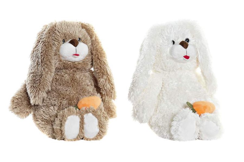 Compra Online Peluche conejo con zanahoria colores blanco y marron