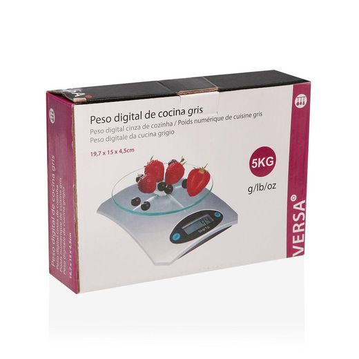 Peso bascula digital cocina base cristal