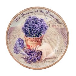 Plato Grande Redondo Madera Lavanda