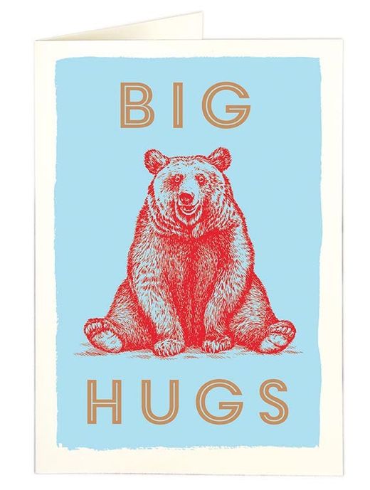Postal Original Big Hugs - blank Archivist Ideal Regalo