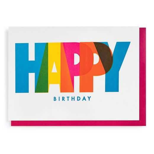 Postal Original Happy Birthday by Pressink Archivist Ideal Regalo