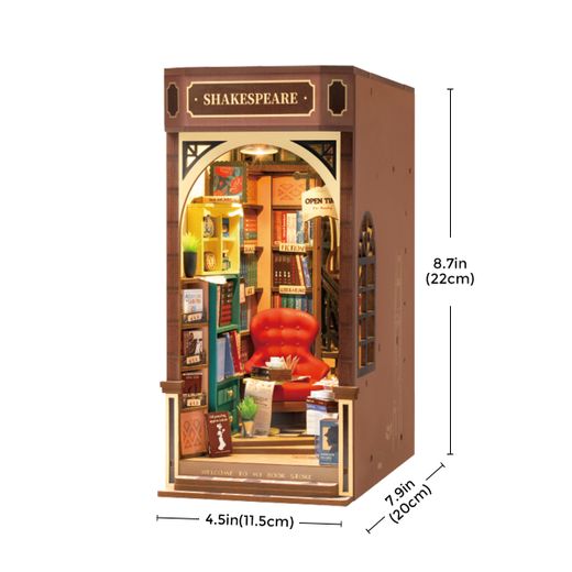 Puzzle 3D Miniatura Bookstore Robotime Librería para Montar