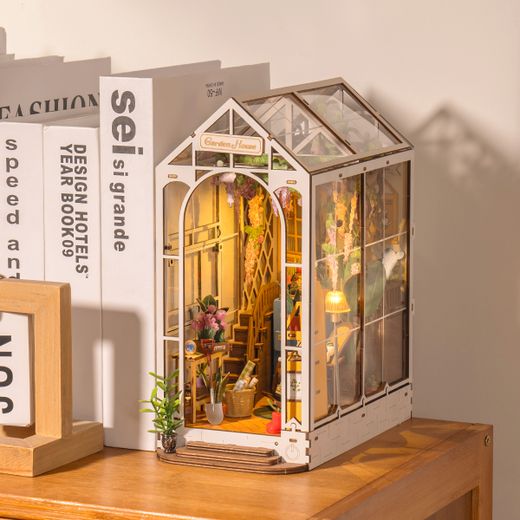 Puzzle 3D Miniatura Flower House Robotime Casa de las Flores para Montar