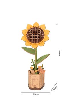 Puzzle 3D Miniatura Girasol Robotime Flor para Montar