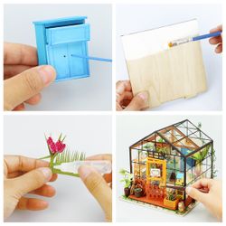 Puzzle 3D Miniatura Kathy's Flower House Robotime Floristería de Kathy para Montar