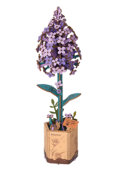 Puzzle 3D Miniatura Lila Robotime Flor para Montar