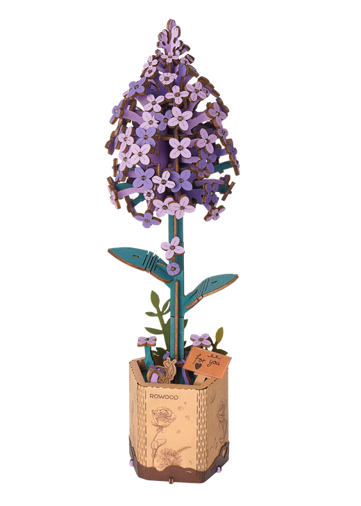 Puzzle 3D Miniatura Lila Robotime Flor para Montar