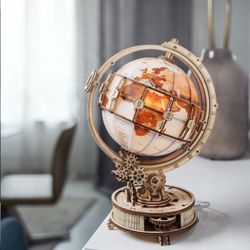 Puzzle 3D Miniatura Luminous Globe Robotime Globo Luminoso para Montar