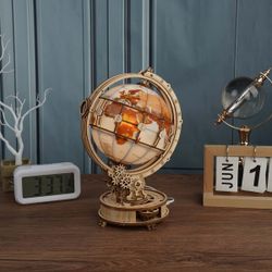 Puzzle 3D Miniatura Luminous Globe Robotime Globo Luminoso para Montar
