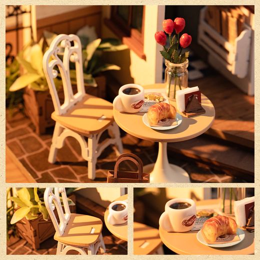 Puzzle 3D Miniatura No.17 Café Robotime Cafetería Nº17 para Montar