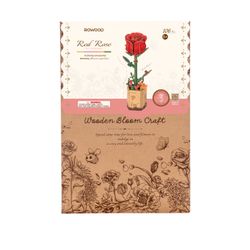 Puzzle 3D Miniatura Rosa Rosa Robotime Flor para Montar