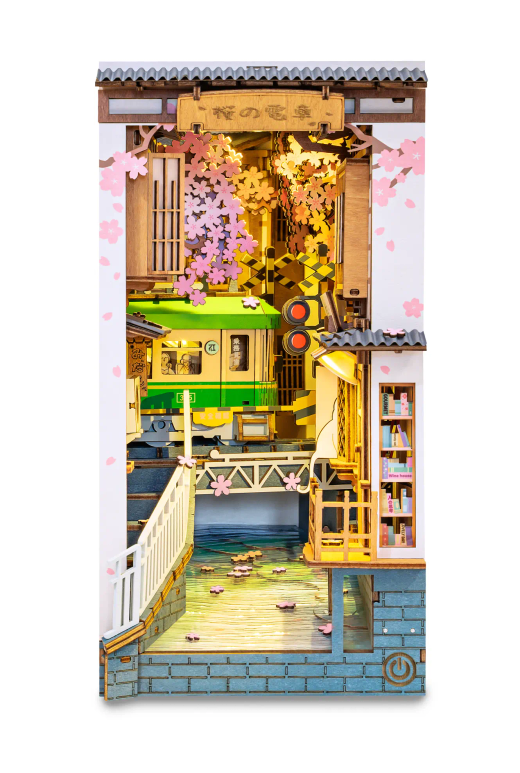 Puzzle 3D Miniatura Sakura Densya Robotime Casa Japonesa para Montar