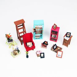 Puzzle 3D Miniatura Sam's Study Room Robotime Estudio de Sam para Montar